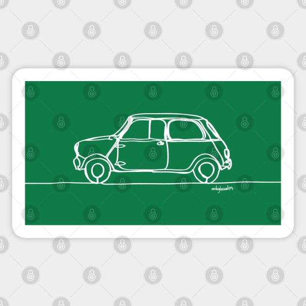 Mini Cooper - Single Line Sticker by douglaswood